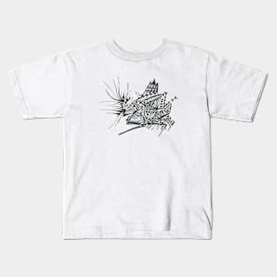 Temple Path Unique Black White Abstract Art Kids T-Shirt